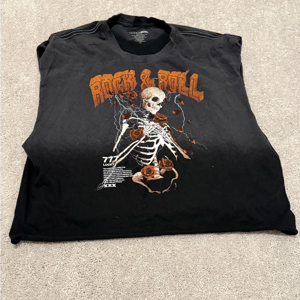 Rock & Roll Skeleton Graphic Shirt